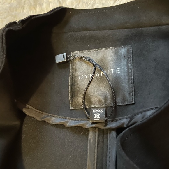 Ladies Dynamite black Suede feel waterfall coat size US XS - Picture 2 of 8